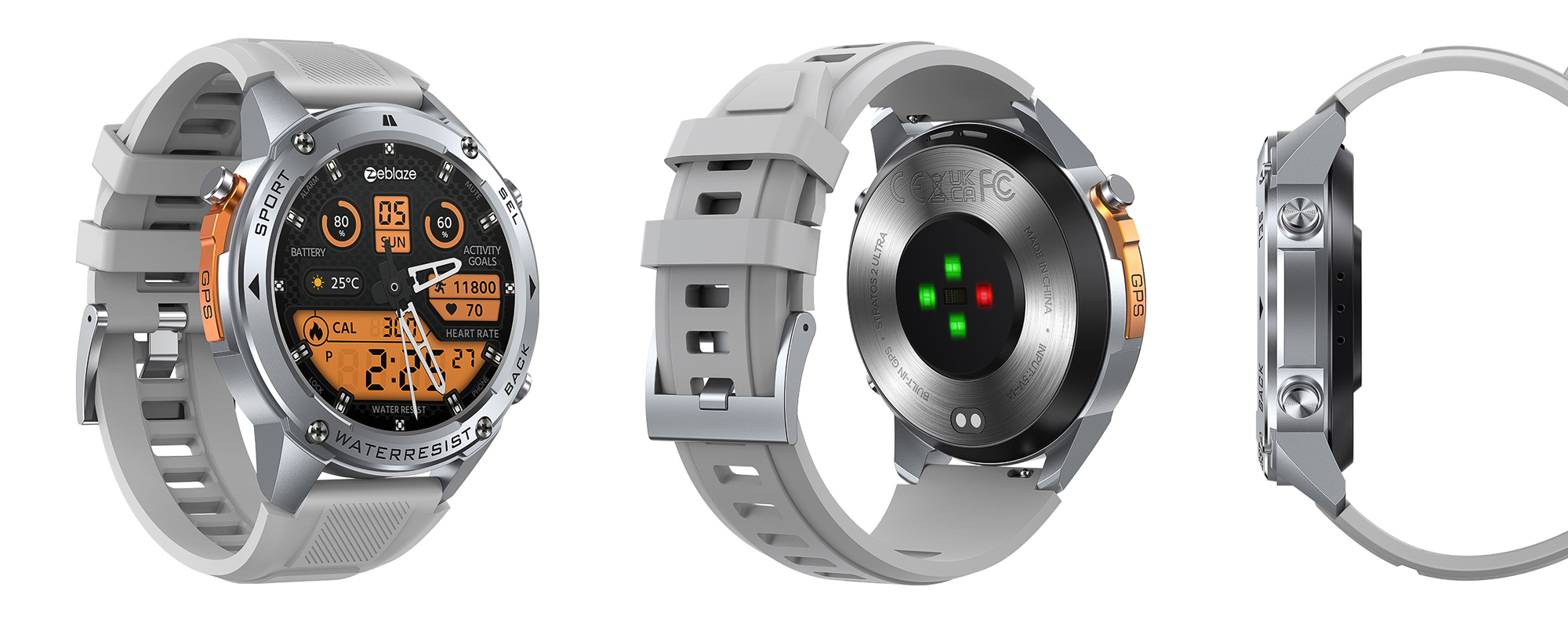 Smartwatch Zeblaze Stratos 2 Ultra - srebrny